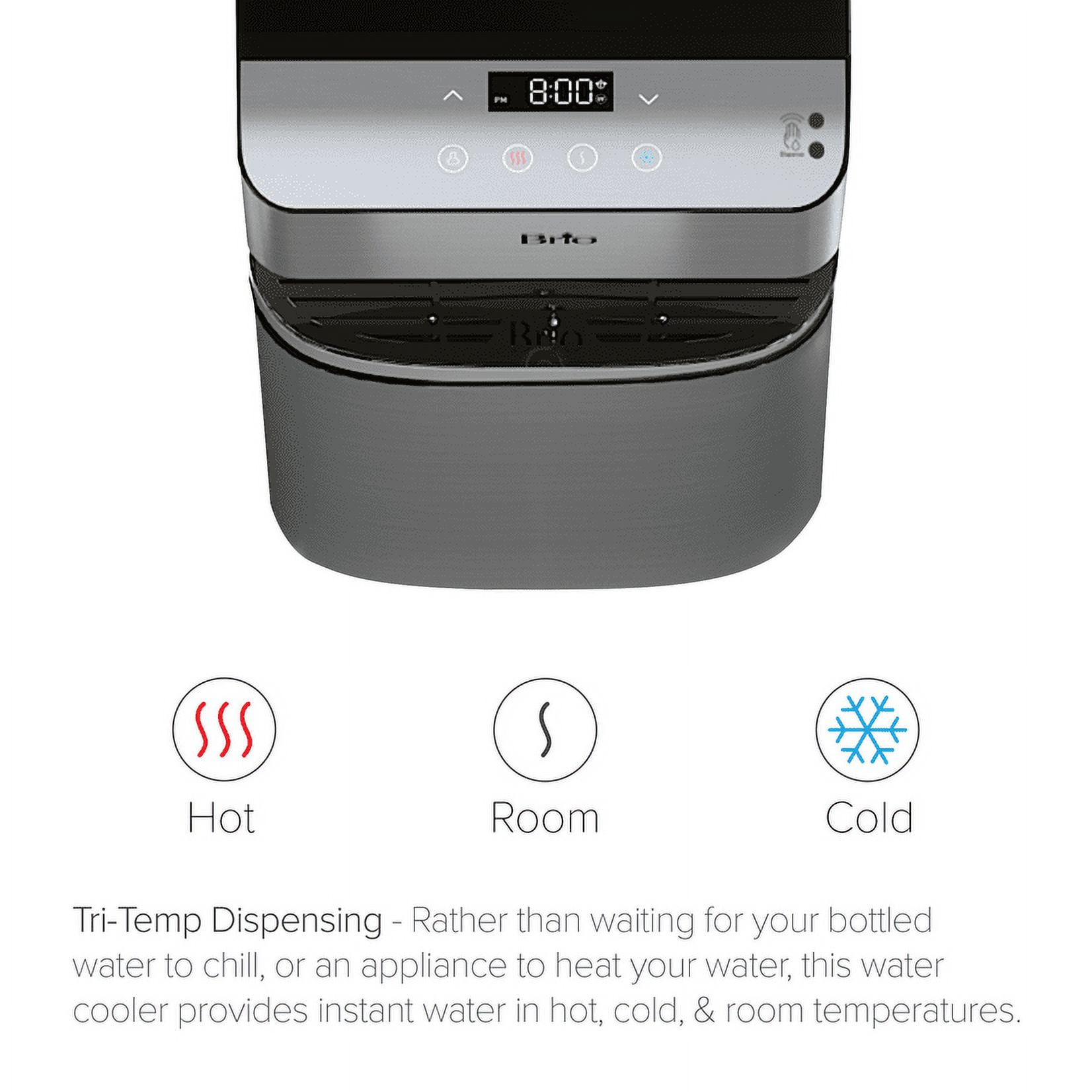 Brio 700 Series Moderna Touchless 3-Stage Bottless Water Cooler , Height 41.05" Stainless Steel