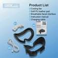 thumbnail image 7 of 3-IN-1 Facial Interface Cooling Fan for Meta Quest 3 Accessories, 3 Speeds Adjustable Fan & Pu Leather Face Pad Compatible with Oculus Quest 3, Powerful Air Circulation System to Relieve Lens Fogging, 7 of 7