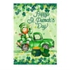 Jpgif St Patricks Day Garden Flag Double Sided Happy Flags Shamrocks Garden Decor