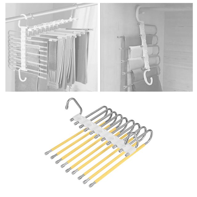 Estante para colgar multifuncional perfecl organizador de armario para pantalones Plegables Amarillo