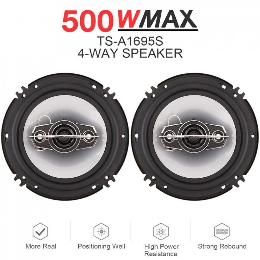 Pair 6'' Round 500W 4 Way Coaxial Speaker Music Stereo Horn for Car