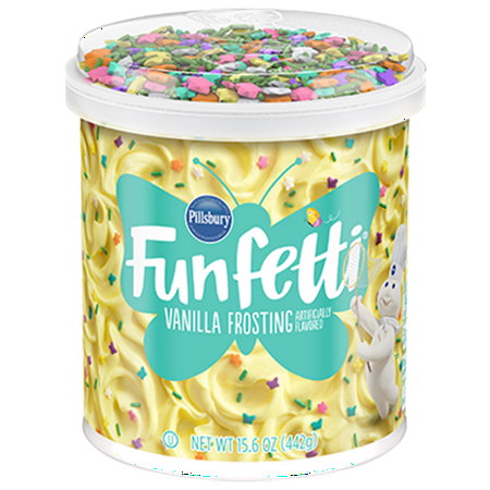 (2 pack) Pillsbury Funfetti Spring Vanilla Flavored Frosting, 15.6
