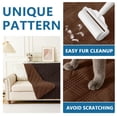 thumbnail image 3 of Smilebee Waterproof Sofa Cover for Dogs Pets, Reversible Couch Cover Machine Washable, Furniture Protector Slipcover for Kids, 30x70 Inch, Brown & Chocolate, 3 of 7