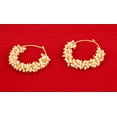 thumbnail image 2 of Sunsoul by Touchstone Indian Bollywood traditional thin wire elegant and designer bali earrings with bunches of faux pearls for women in gold tone, 2 of 2