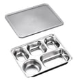 thumbnail image 3 of Tuvgenk Stainless Steel Compartment Lunch Box,Meal Prep Containers with Divided Sections,Leakproof Bento Box for Cafeteria and Work,B, 3 of 5