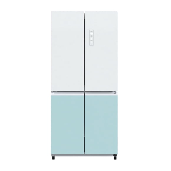 Refrigerador Atvio Home 17.7 Pies Glass Door Azul Claro con Blanco AV177HSCDTG