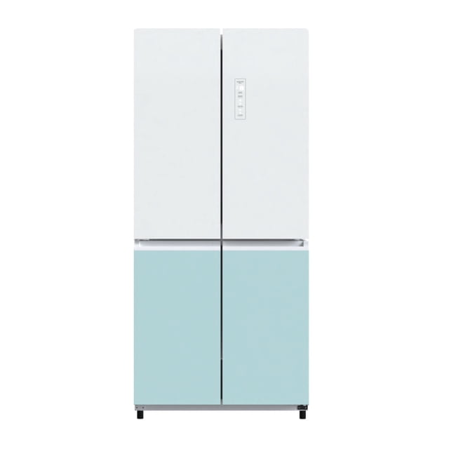 Refrigerador Atvio Home 17.7 Pies Glass Door Azul Claro con Blanco AV177HSCDTG