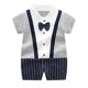 thumbnail image 1 of Odeerbi Niños Caballero Romper Con Corbata de Manga Corta Cuello Algodón Vestido Formal, 1 of 3