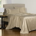 thumbnail image 4 of Copper Grove  Clifton Luxury Satin Bed Sheet Set White King, 4 of 5