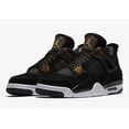 thumbnail image 1 of N I-K-E A i r-Jor-dan 4 Retro Royalty Size 6.5-12 Black Metallic Gold White 308497 032, 1 of 6