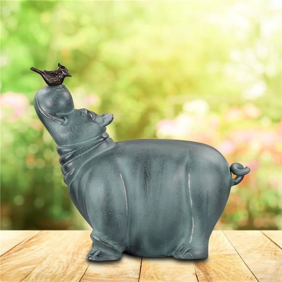 Hippo & Friend Garden Sculpture