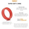 thumbnail image 2 of Tantus Super Soft Silicone Penis Performance Ring Stay Hard Performance Erection Enhancer (Red), 2 of 2