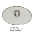 thumbnail image 1 of Lubelski Foldable Handle Oil Splatter Screen Anti-slip Stainless Steel Frying Pan Oil Proofing Lid for Restaurant, 1 of 9