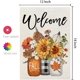 thumbnail image 4 of Bandera de jardín de otoño de 30 x 45 cm, de arpillera de doble cara para exteriores, bienvenida, tarros de cristal, decoración floral pequeña de temporada para jardín otoñal., 4 of 8