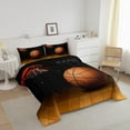 thumbnail image 2 of Basketball Comforter Set Twin Size,Sports Theme Bedding Set Teens Room Decor,American Basketball Quilt Set, 2 of 6