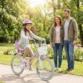 thumbnail image 4 of Costway Girls Bike, 20” Kids Bicycle with Basket, Doll Seat, Colorful Streamers, Reflectors Purple, 4 of 10