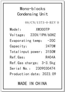 Commercial Heavy-Duty 3 HP Walk-In Cooler Refrigeration Complete System, Refrigeration Cooling System