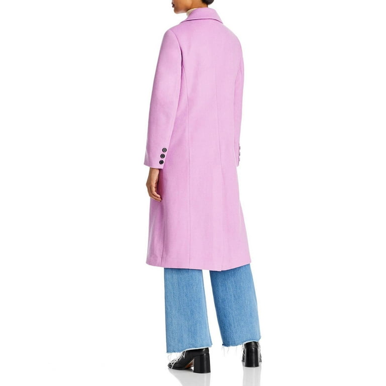 Aqua Womens Wool Blend Button Walker Coat