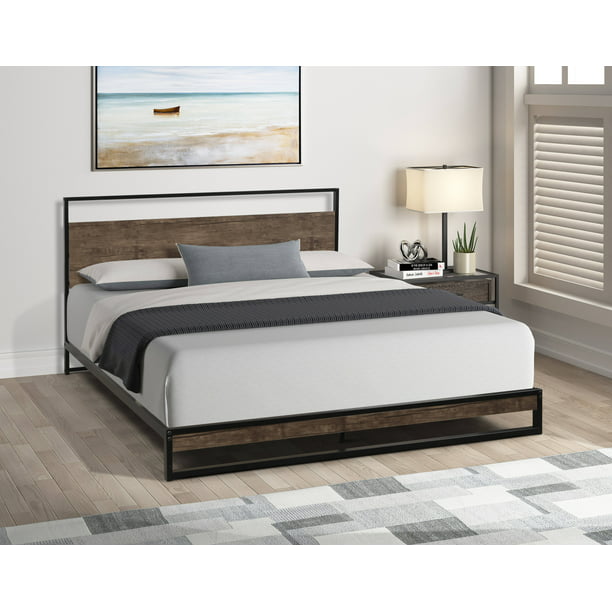 Industrial Platform Bed Frame Modern, How Much Does A Double Bed Frame Cost