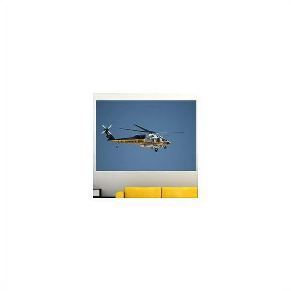 Wallhogs Chibi LACoFD Copter 16 Glossy Wall Mural