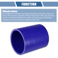 thumbnail image 4 of Unique Bargains 1 Pcs 76mm 2.99" ID 100mm 3.94" Length 0° Blue Car Silicone Hose, 4 of 7