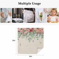 thumbnail image 5 of Valentine's Day Cloth Napkins Set of 4 Spring Watercolor Red Pink Roses Floral Green Leaf Linen Texture Soft Washable Square Dinner Napkins for Party Wedding Restaurant Hotel Cocktail 20x20 Inch, 5 of 9