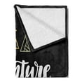 thumbnail image 2 of Saying Soft Flannel Fleece Blanket, Modern Calligraphy with Doodle Tents Tribal Elements Boho Adventure Theme, Cozy Plush for Indoor and Outdoor Use, 60" x 80", Pale Orange and White, by Ambesonne, 2 of 5