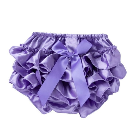 NaWent 0-2T Bloomers Newborn Toddler Kids Cotton Ruffle Shorts Diaper Cover Purple 0-3 Months