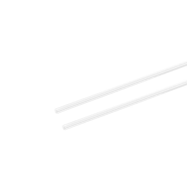 Acrylic Round Rod,2mm 5/64" Dia 20" Length,Transparent Clear Plastic