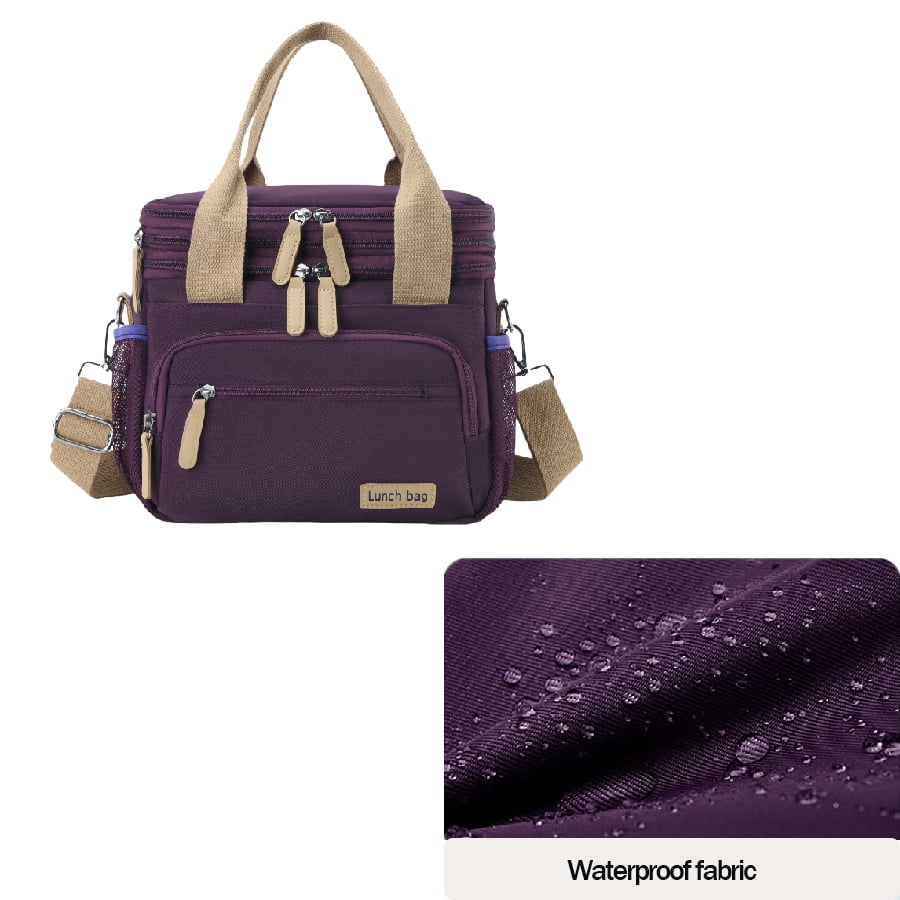 Lunch Bag for Women, Loncheras Para Mujer, Leakproof Insulated Large Lunchbox Dual Compartment Lunch Box Adult For Work Beach Picnic Hiking