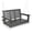 Grey, variant on Poly Lumber 2-Seat Porch Swing, HIPS 4-Feet Bench Swing with Foldable Cup Holders,18/8 Stainless Steel Hardware, High Backrest and Deep Contoured Seat ( Grey, 4-feet)