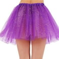 thumbnail image 3 of Women's Tulle Ballet Tutu Skirt Great for Running and Races,Dark Purple Sequin, 3 of 4