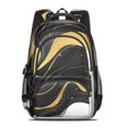 thumbnail image 2 of Black White and Gold Marble Backpack for School,Cute School Bag,Schoolbag with Adjustable Shoulder Straps & Padded Back,16.9 Inch, 2 of 5