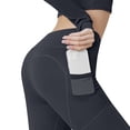 thumbnail image 2 of POROPL Leggings for Women,Mesh Pockets High Waisted Hip Lifting Stripe Threaded Active Yoga Pants, 2 of 7