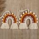 thumbnail image 2 of Tapiz de pared para habitación de niños, macramé, decoración para colgar en la pared, arcoíris, pompones, pasatiempos creativos, cuerda de algodón, colgante de pared, decoración nórdica para niños. Afortunado Sencillez, 2 of 4