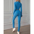 thumbnail image 3 of Conjunto De Ropa Deportiva De Yoga, Conjunto De Entrenamiento De Moda Para Mujer Cremallera De Cintura Alta De Manga Larga Para Atletas Para Gimnasio ANGGREK No, 3 of 6