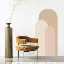 Clearance Sale!Wall Decals,Modern Solid Color Geometric Arched Wall Sticker,Removable Accent Wall Peel and Stick Headboard Wall Decals for Window Bedroom Living Room Decor