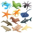 thumbnail image 2 of 12 piezas de simulación ambiental Mini tortuga colorida juguete educativo pulpo minúsculas marinas figuras para adornos de SM SunniMix Simulación de la vida marina., 2 of 8
