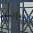 thumbnail image 4 of Maklaine 60" Vintage TV Stand with Carved Doors for TVs Up to 70" - Navy, 4 of 7