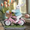 thumbnail image 2 of Hodao Easter Bunny Riding Bike Figurines - Cute Indoor Home Decor Ornaments for Bedroom & Living Room, Festive Spring Decorations, Ideal Gift for Easter Celebrations, 2 of 7