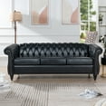 thumbnail image 3 of JINS And VICO 3 Piece Contemporary Faux Leather Nailhead Trim Living Room Set Black, 3 of 7