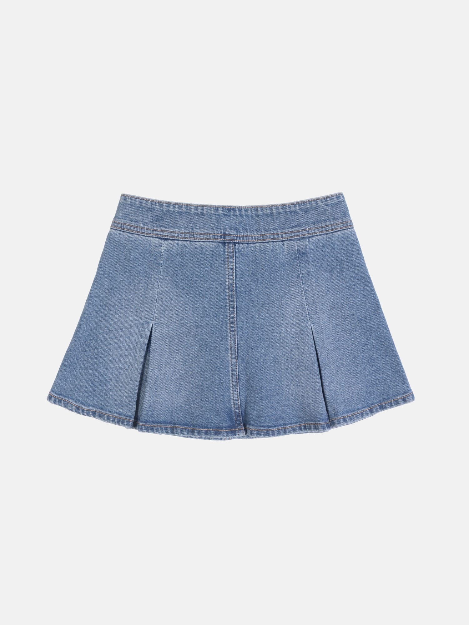 Wonder Nation Girls Denim Pleated Skirt, Sizes 4-18 & Plus