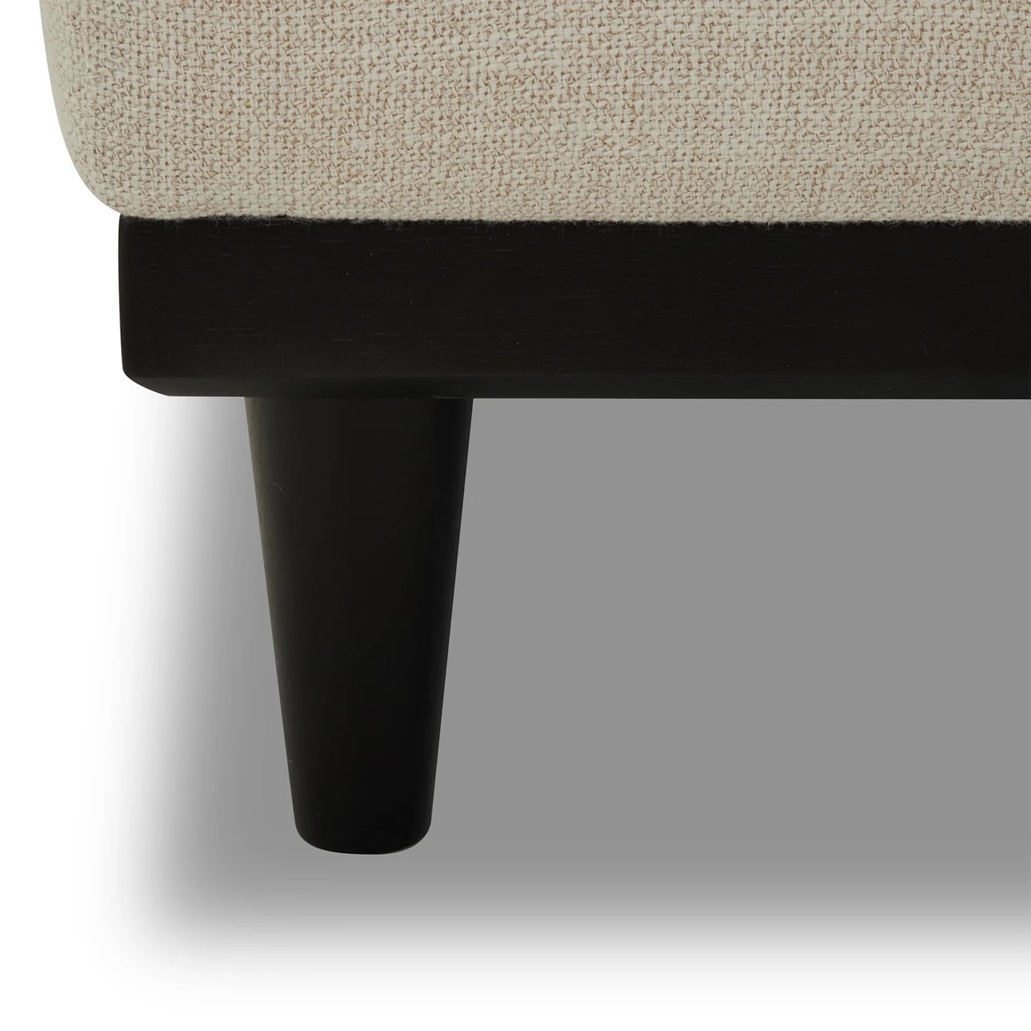 Better Homes & Gardens Springwood Wood Frame 83.46" Couch, Cream Linen, Black Woodbase Finish