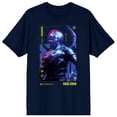 thumbnail image 7 of Blue Beetle Superhero Pose Crew Neck Short Sleeve Navy Men's T-shirt-XL, 7 of 7