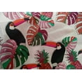thumbnail image 5 of oneOone Cotton Silk White Fabric Floral Flower With Birds Fabric For Sewing Printed Craft Fabric By The Yard 42 Inch Wide, 5 of 6
