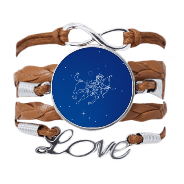 Star Universe Sagittarius Constellation Pattern Bracelet Love Chain Rope Ornament Wristband