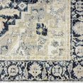 thumbnail image 2 of Everwash Treasure Rubia Traditional Medallion Machine Washable Indoor Area Rug, Ivory/Navy Blue, 6'6"x9'2", 2 of 10