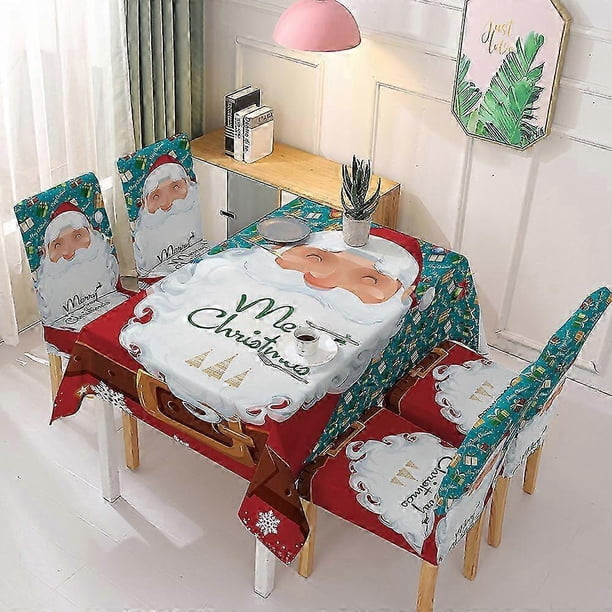 2026 Christmas tablecloth chair cover decoration elastic one-piece chair cover absorbent tablecloth
