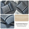 thumbnail image 4 of Lanco Cypress Paisley 7 Piece King Comforter Set, Navy, Paisley, 100% Polyester & Fill, 4 of 7