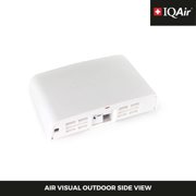 AirVisual Outdoor –Outdoor Air Quality Monitor, Detects PM1, PM2.5, PM10, CO2, Temperature, Humidity, Atmospheric Pressure; Wi-Fi, White, 1 Count per Pack, Assembled Product Height 6.4 in
